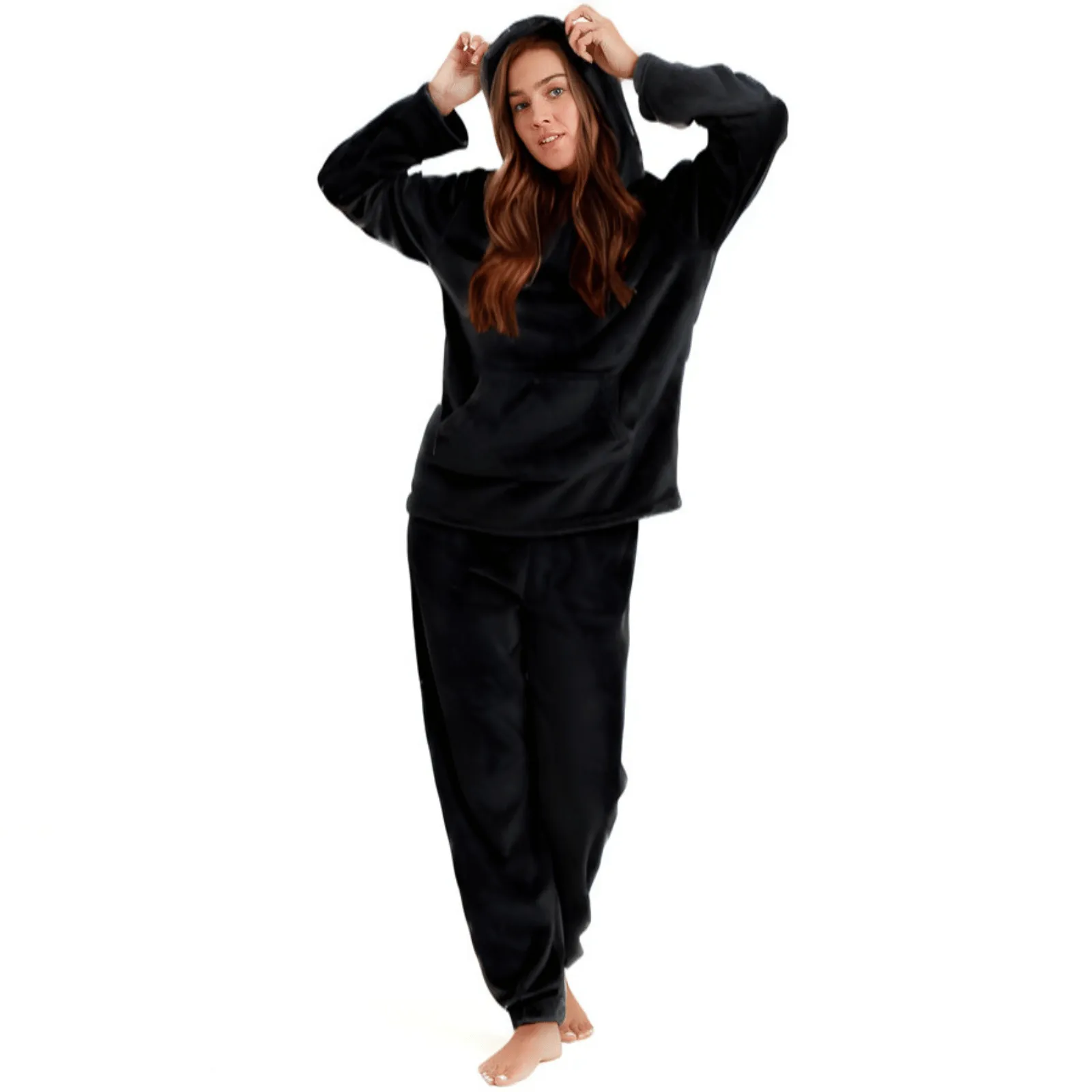 Snuggaroo Womens Soft Fleece Hooded Loungewear Set