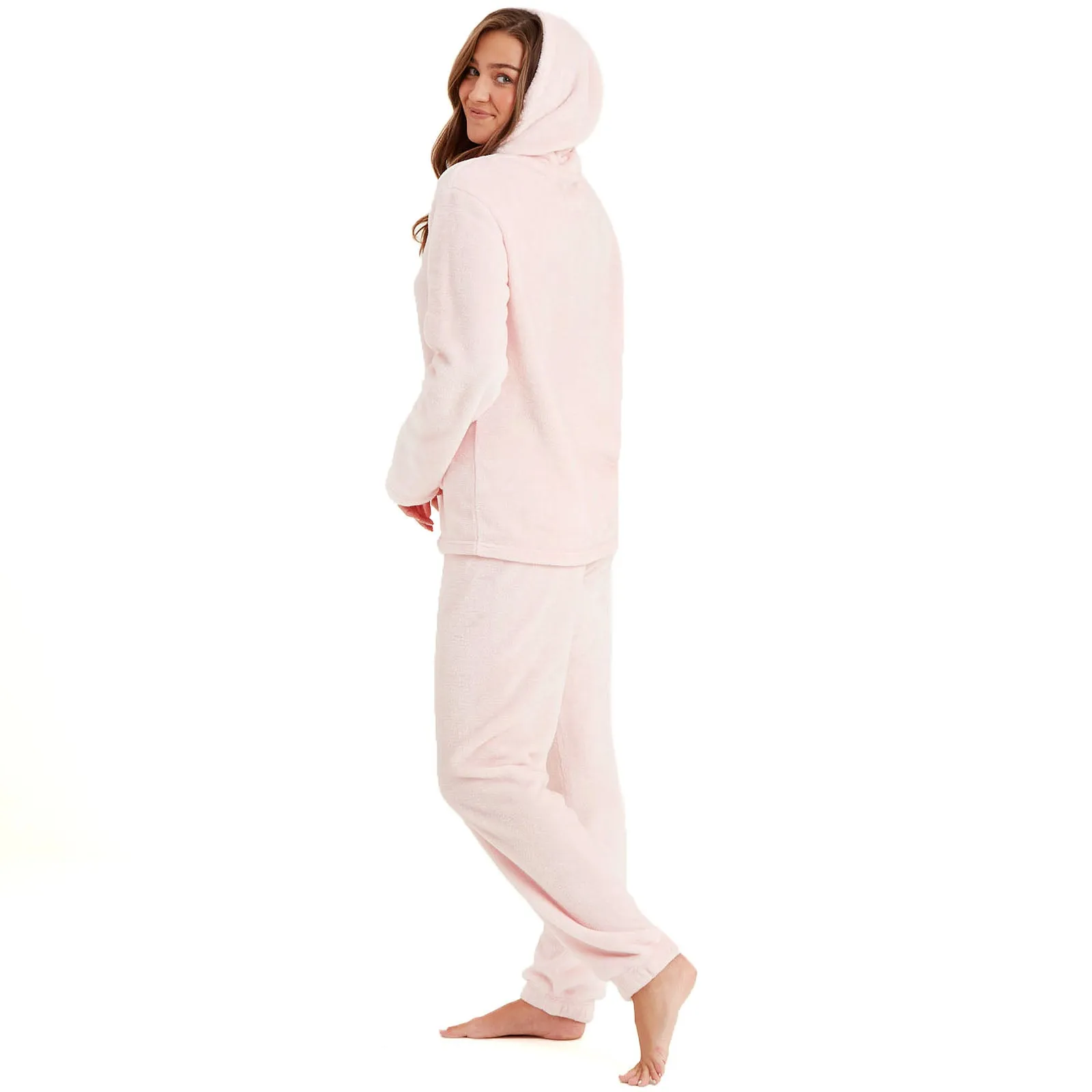 Snuggaroo Womens Soft Fleece Hooded Loungewear Set