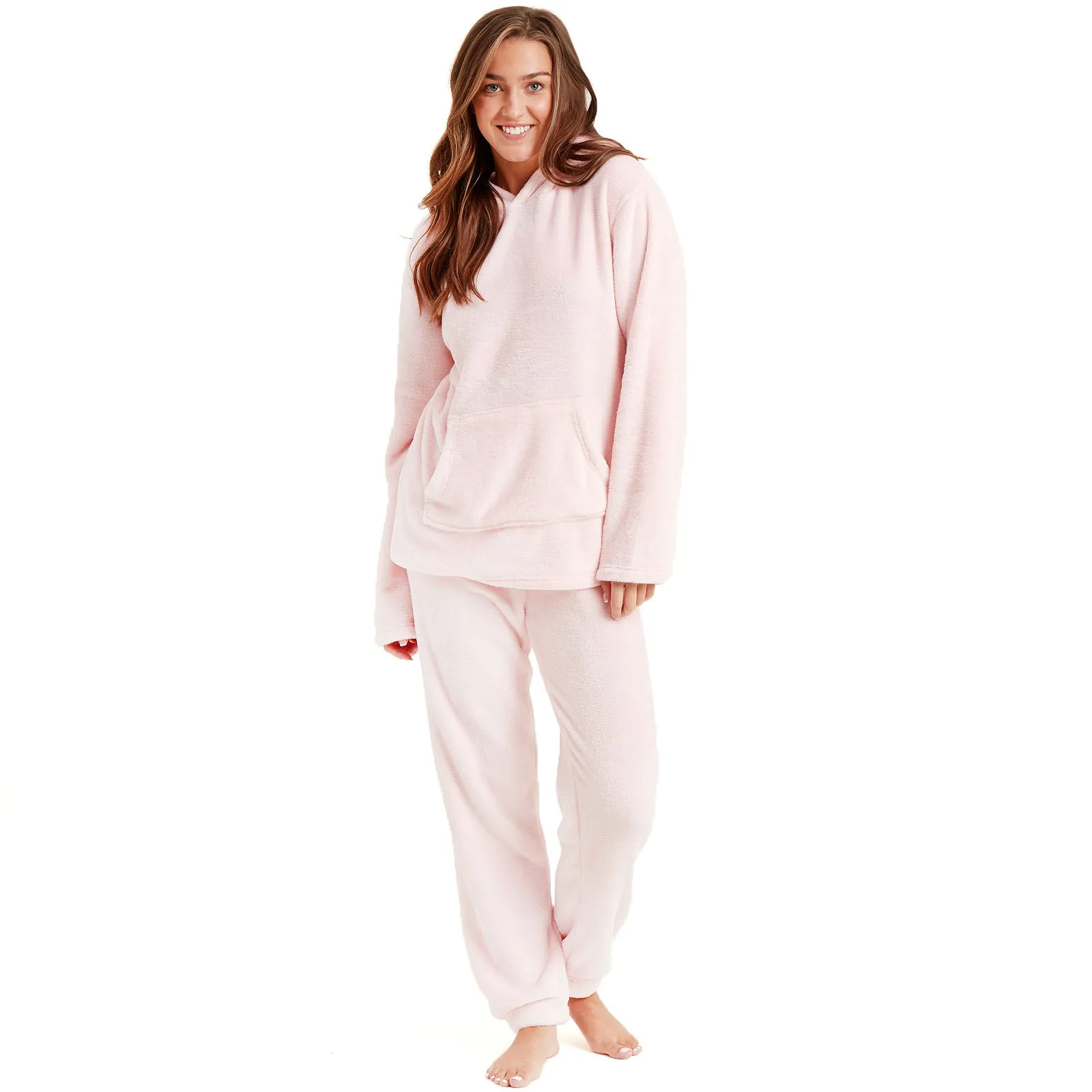 Snuggaroo Womens Soft Fleece Hooded Loungewear Set