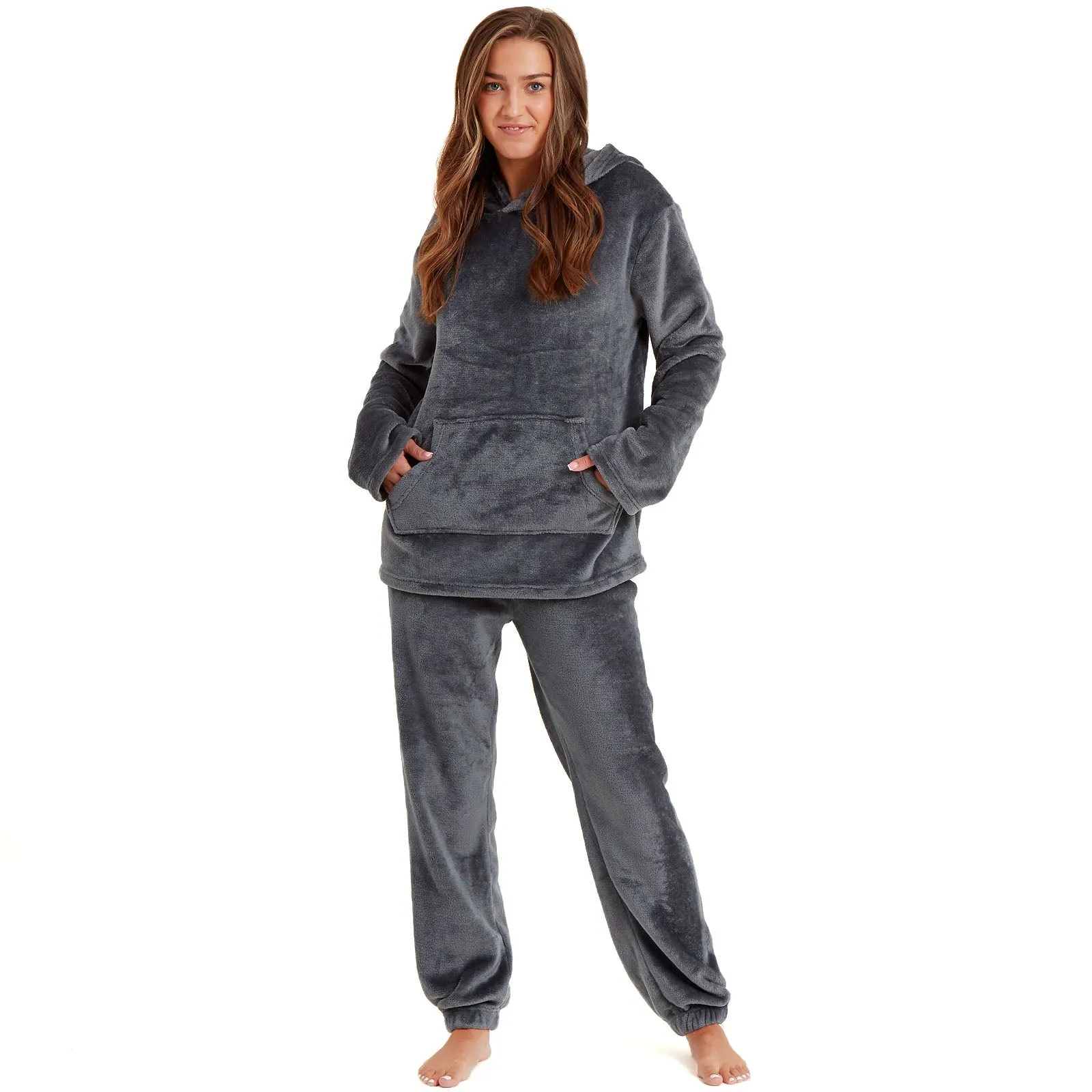 Snuggaroo Womens Soft Fleece Hooded Loungewear Set