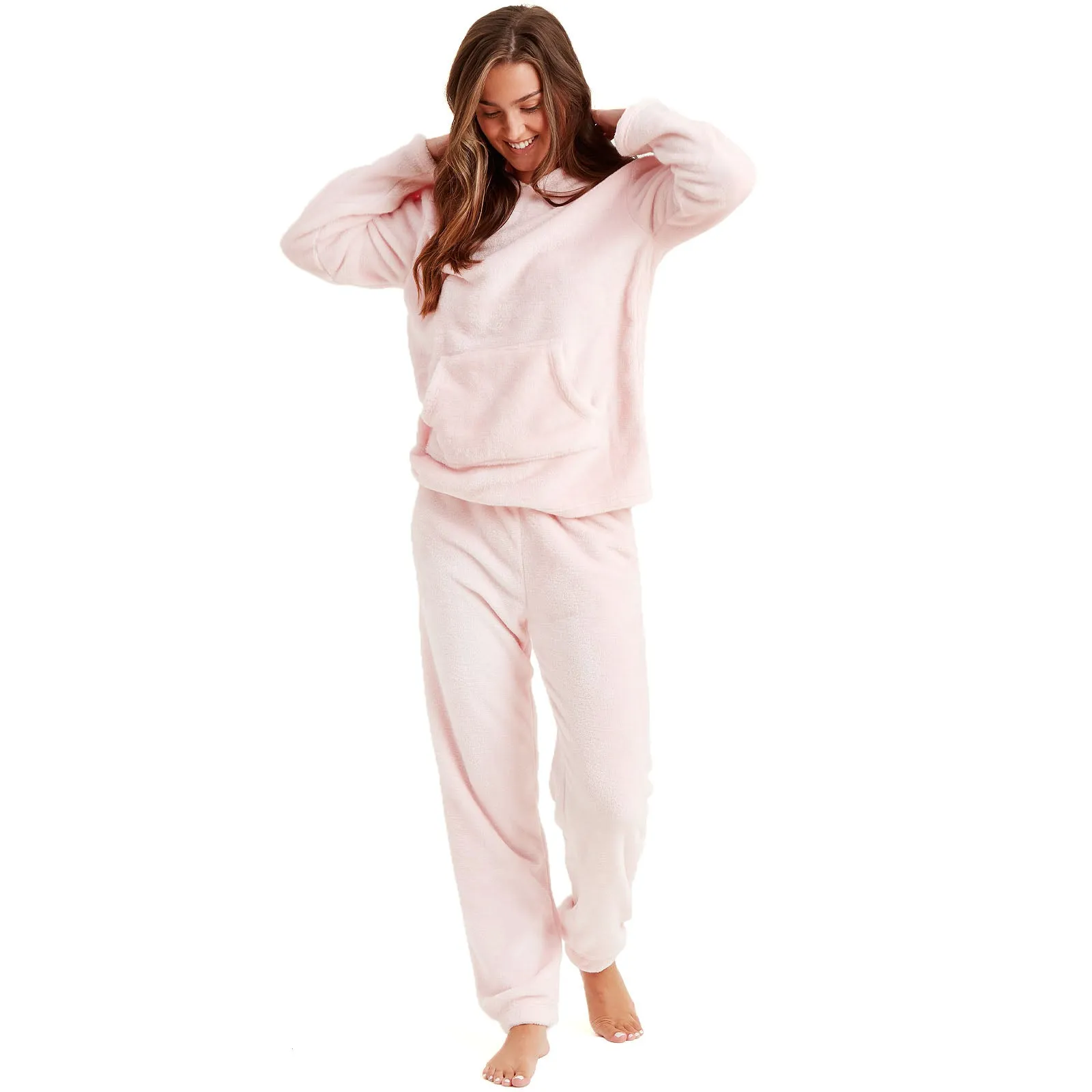 Snuggaroo Womens Soft Fleece Hooded Loungewear Set