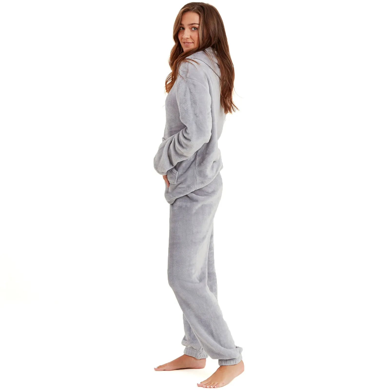 Snuggaroo Womens Soft Fleece Hooded Loungewear Set