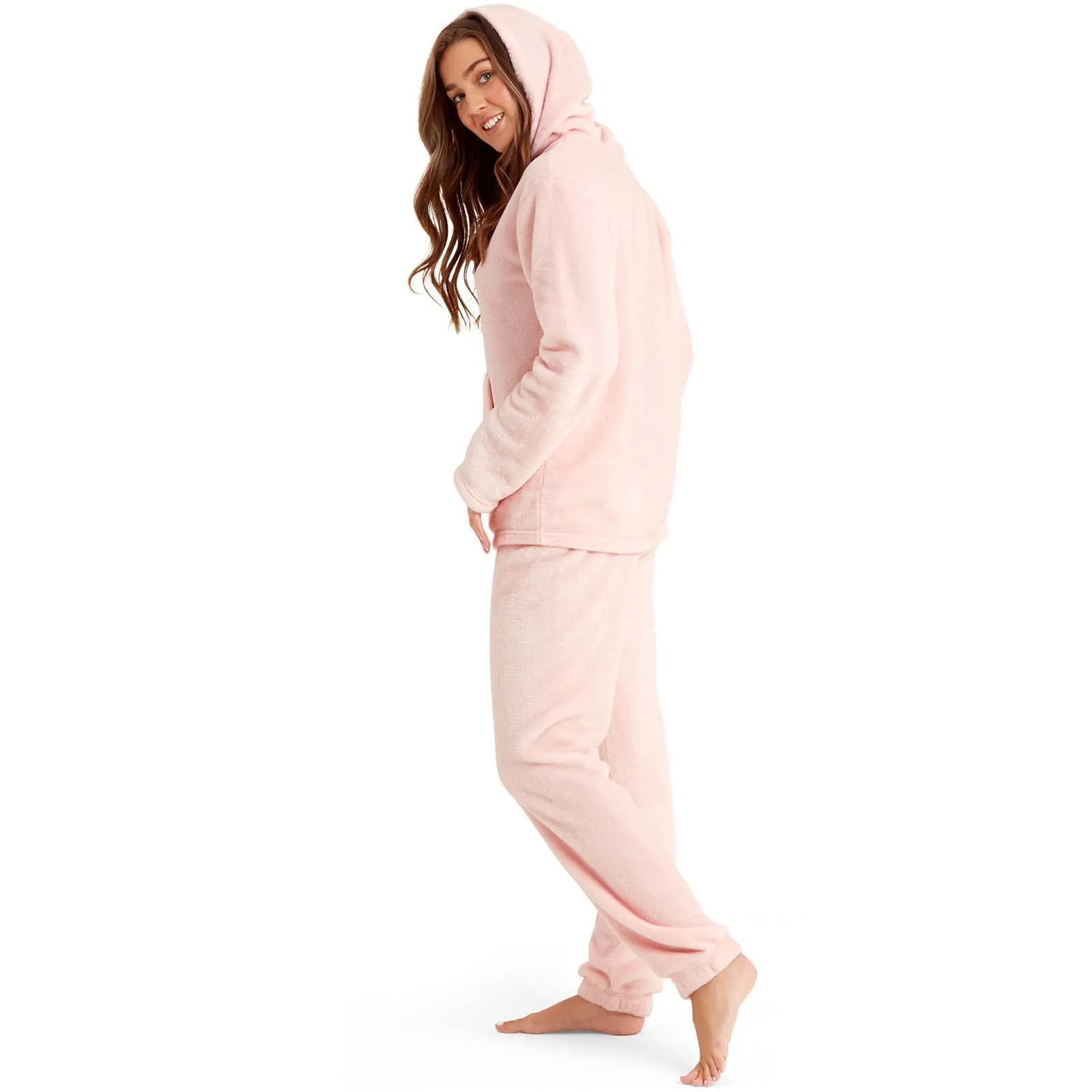 Snuggaroo Womens Soft Fleece Hooded Loungewear Set