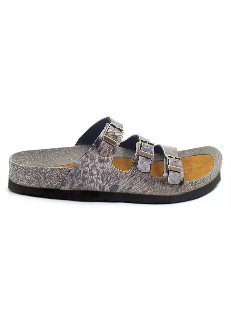 SoleSimple Ely - Leopard Bronze Sandals & Flip Flops & Slipper