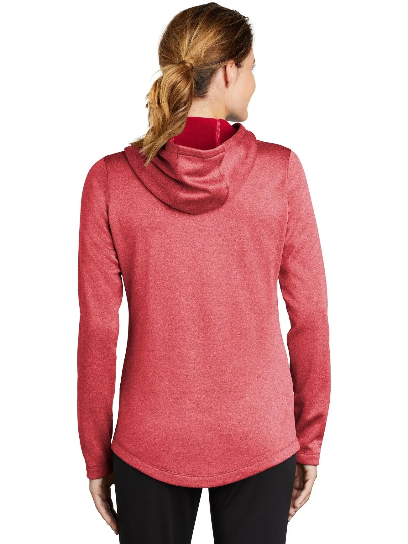 Sport-Tek Ladies Posicharge Sport-Wick Heather Fleece Hooded Pullover