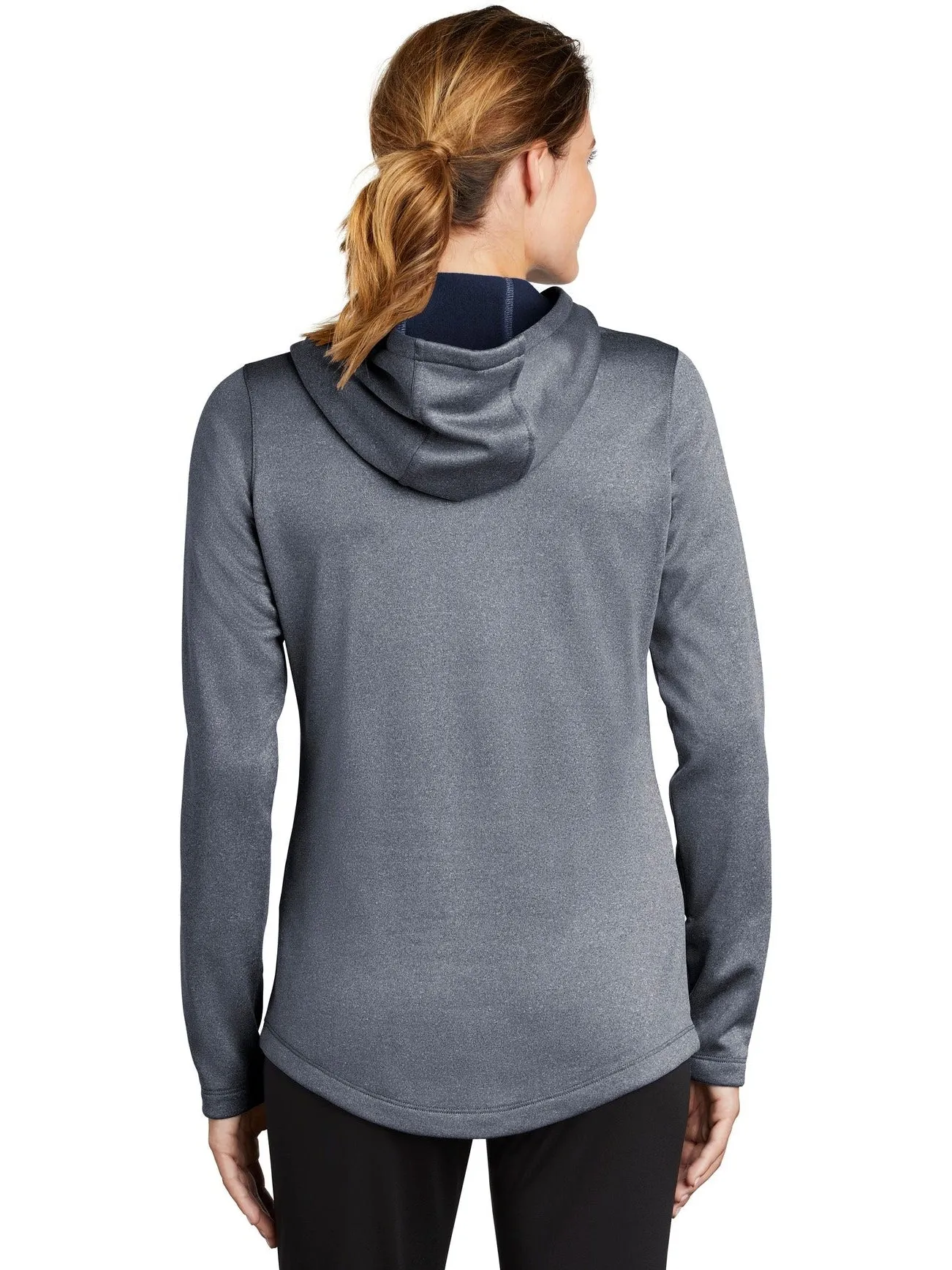 Sport-Tek Ladies Posicharge Sport-Wick Heather Fleece Hooded Pullover