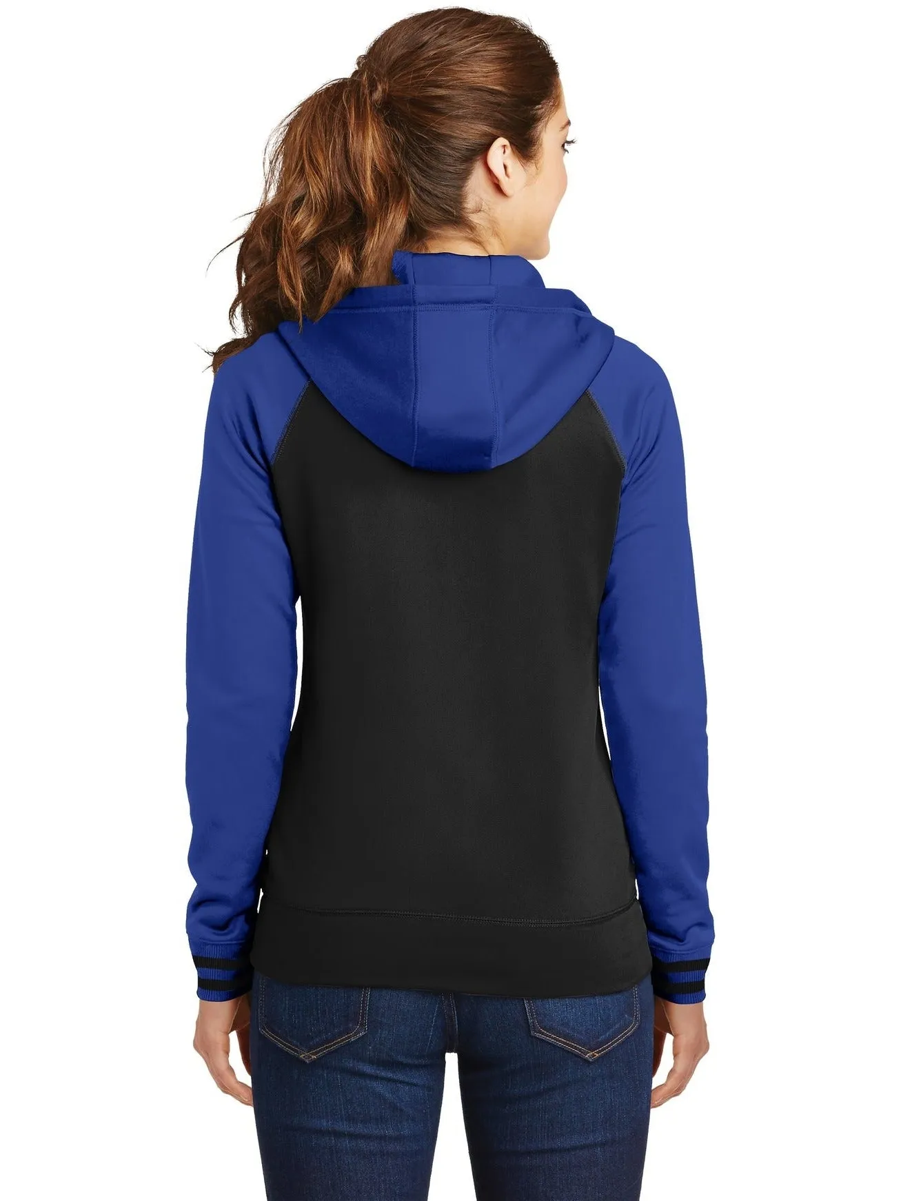 Sport-Tek Ladies Sport-Wick Varsity Fleece Full-Zip Hooded Jacket