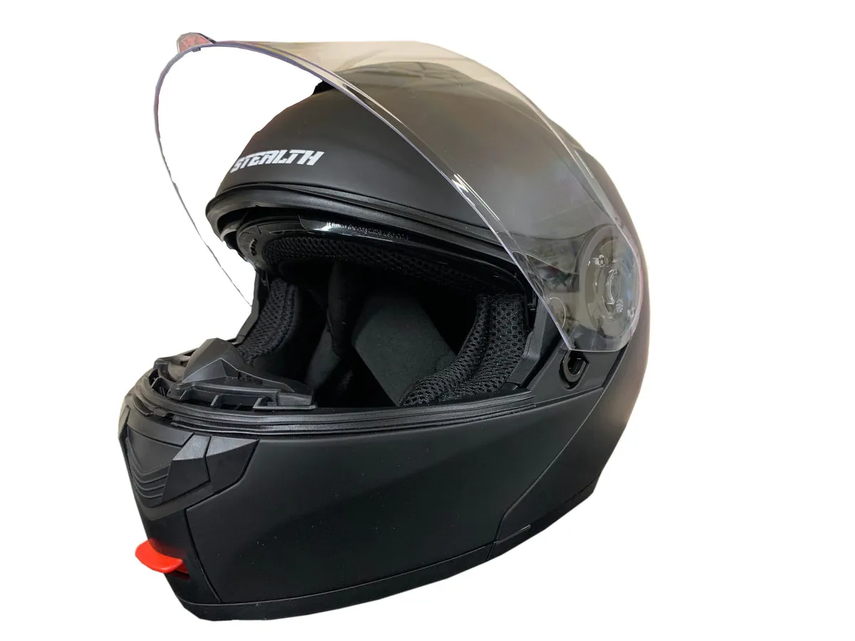 Stealth V159 Flip Front Helmet Matt Black