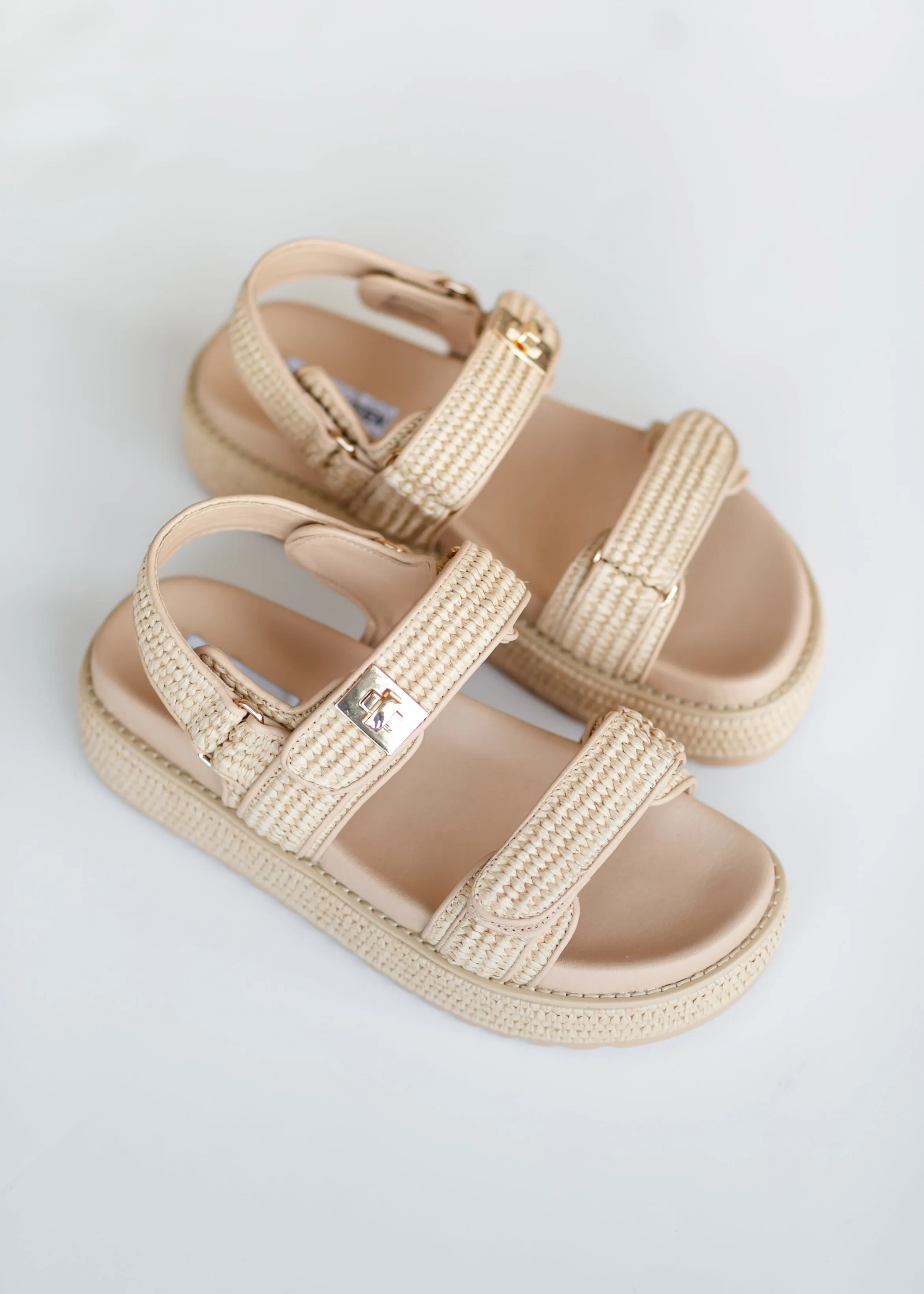 Steve Madden Mona Platform Raffia Sandals - FINAL SALE