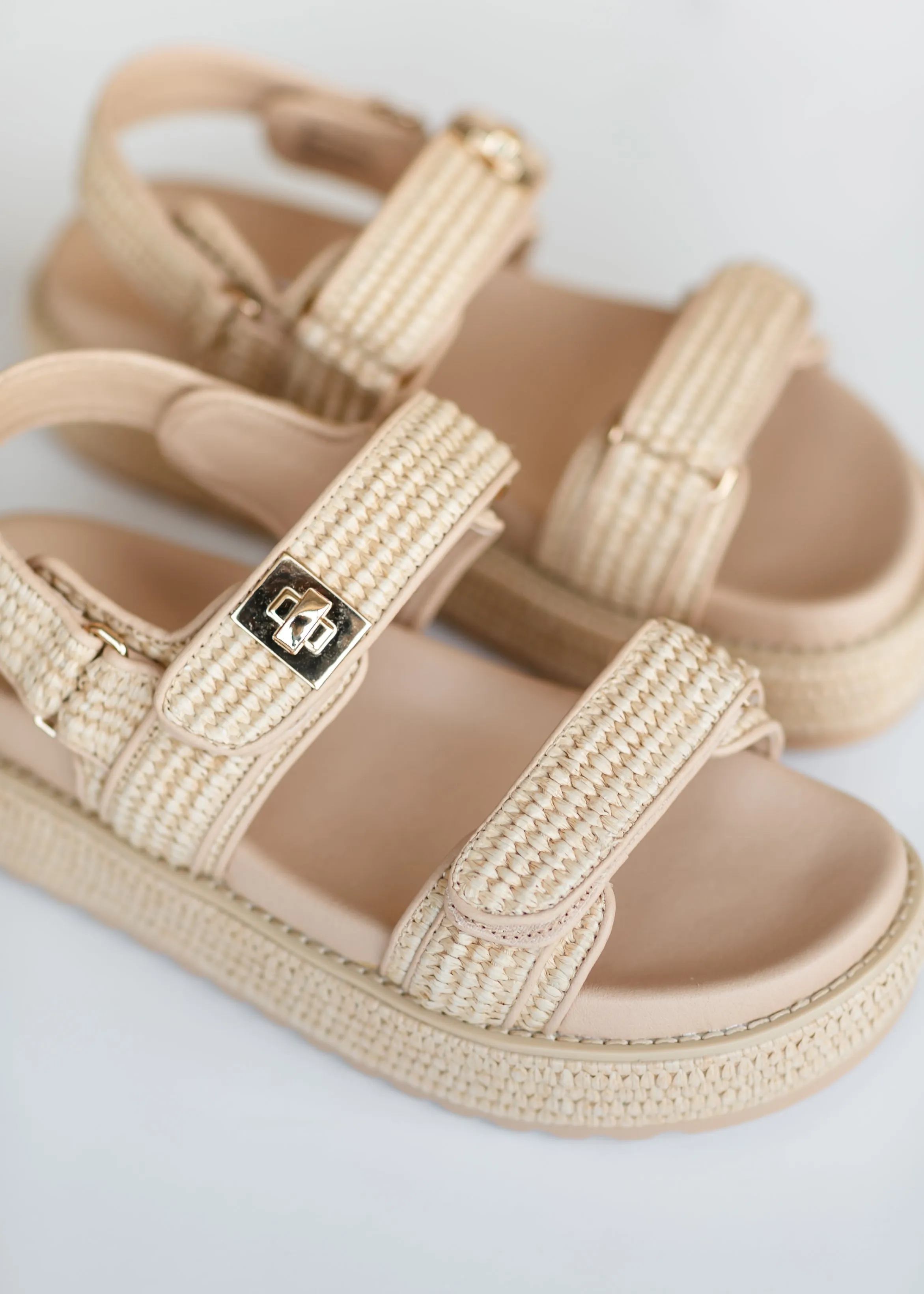 Steve Madden Mona Platform Raffia Sandals - FINAL SALE