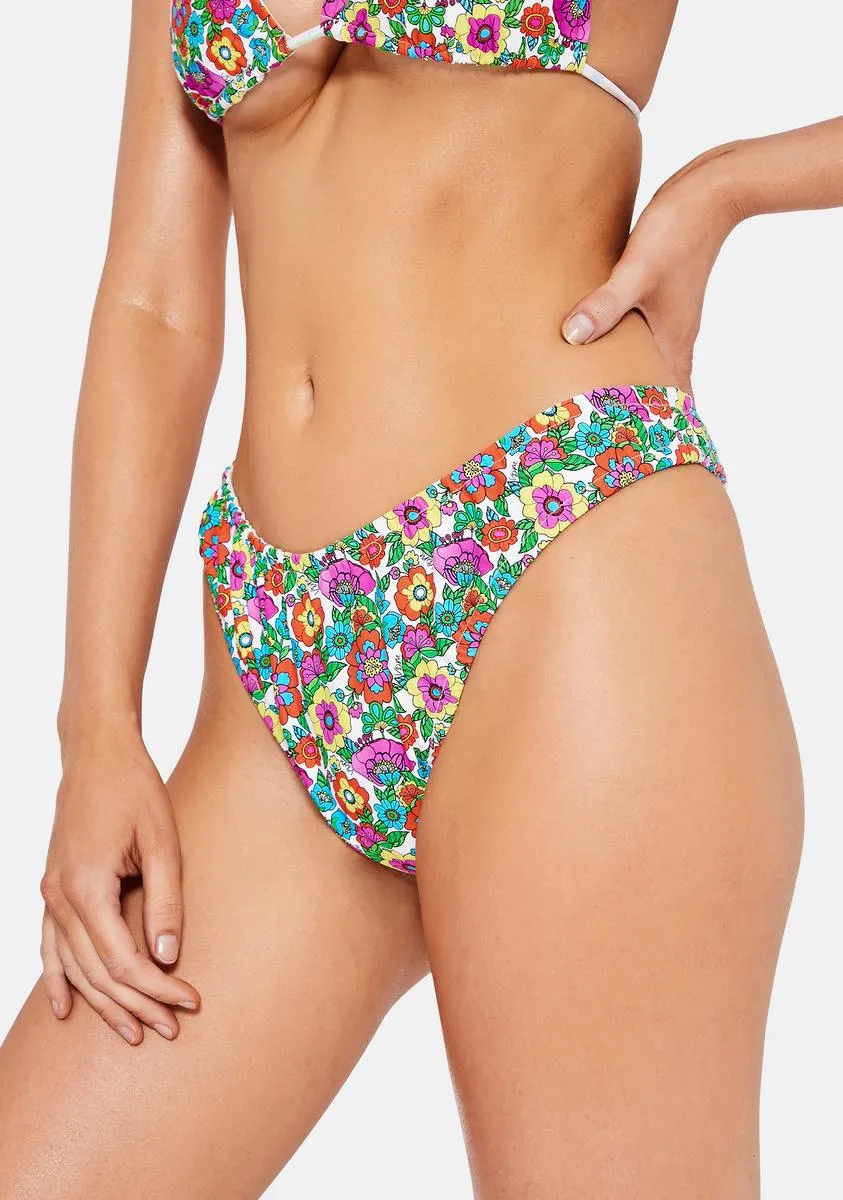 Stevie 60s Floral Reversible Bikini Bottoms-