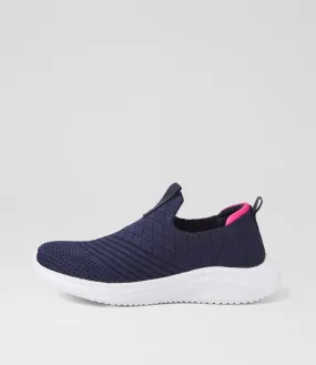 SUPERSOFT Bethie Navy Fuchsia Knit Sneakers