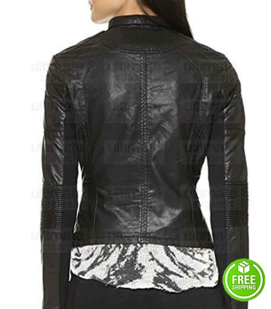 THE FATE OF THE FURIOUS CHARLIZE THERON (CIPHER) BLACK LEATHER JACKET