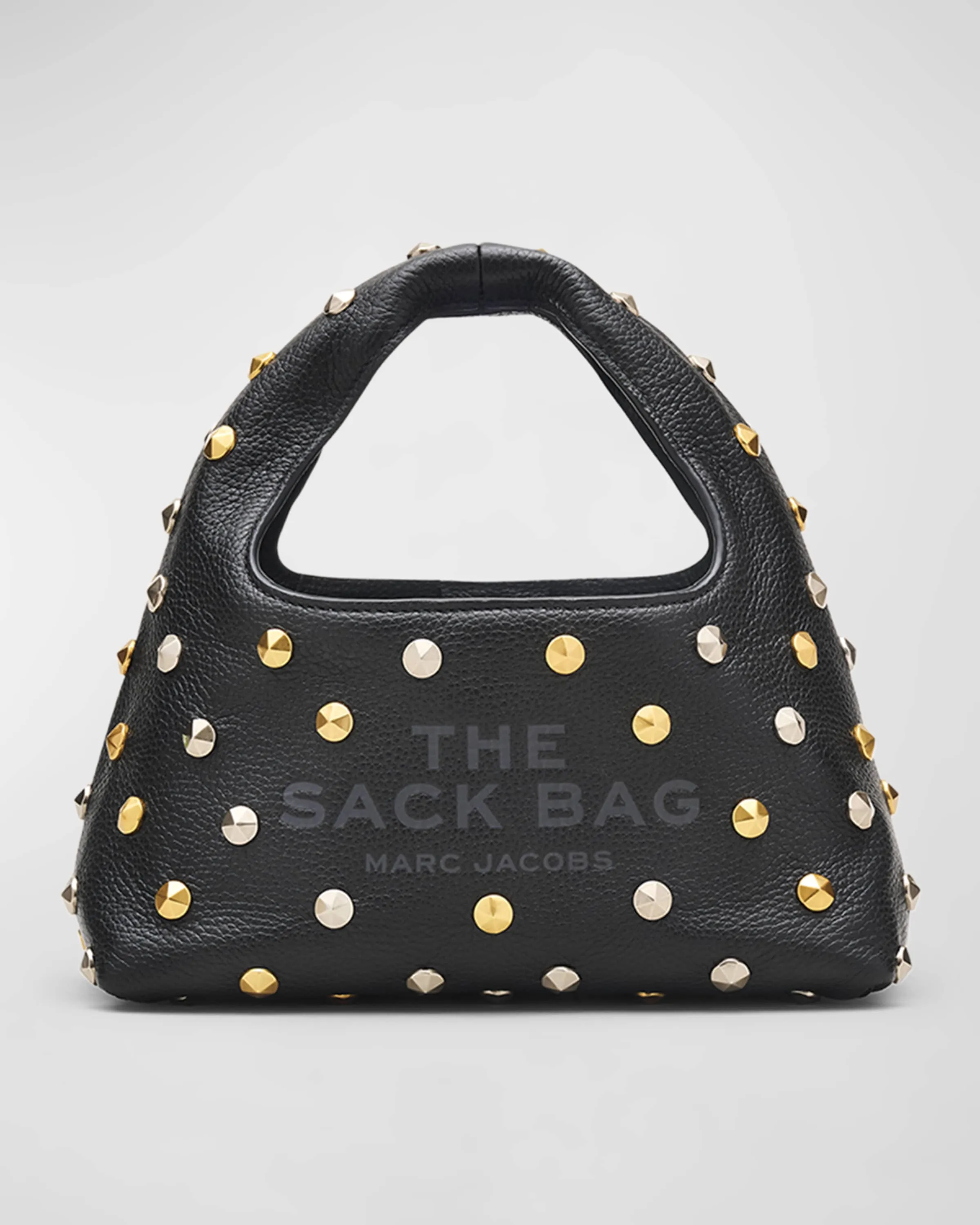 The Glam Studs Leather Mini Sack Bag