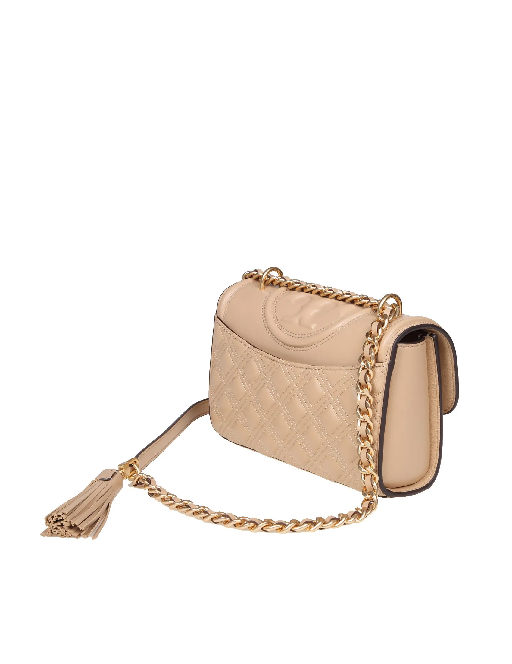 TORY BURCH SMALL FLEMING BAG IN DESERT COLOR LEATHER