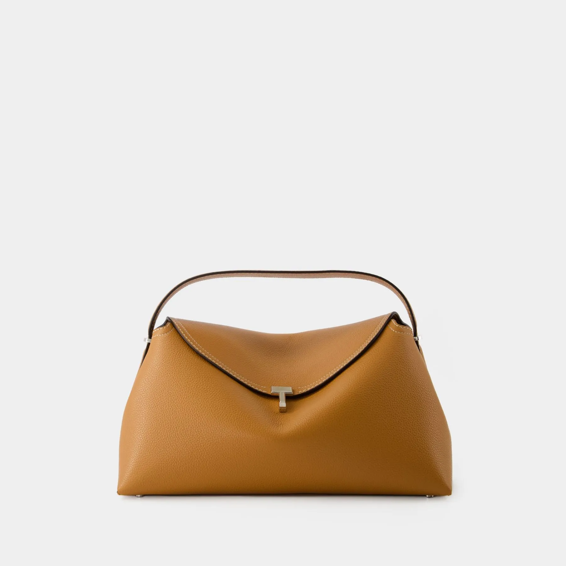 TOTEME  T-Lock Top Handle Bag - Toteme - Leather - Tan