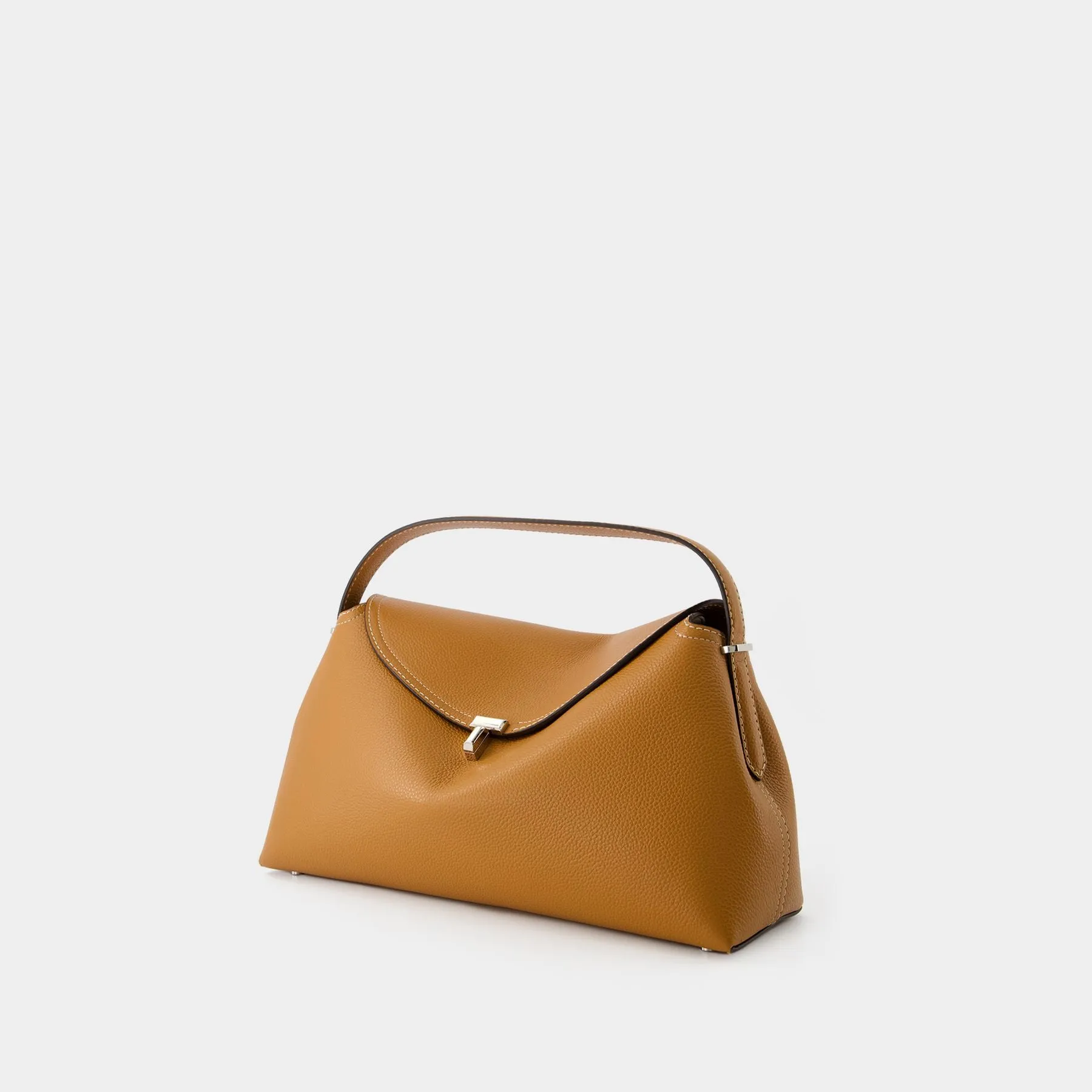 TOTEME  T-Lock Top Handle Bag - Toteme - Leather - Tan