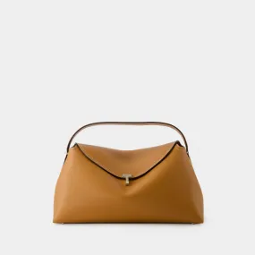 TOTEME  T-Lock Top Handle Bag - Toteme - Leather - Tan