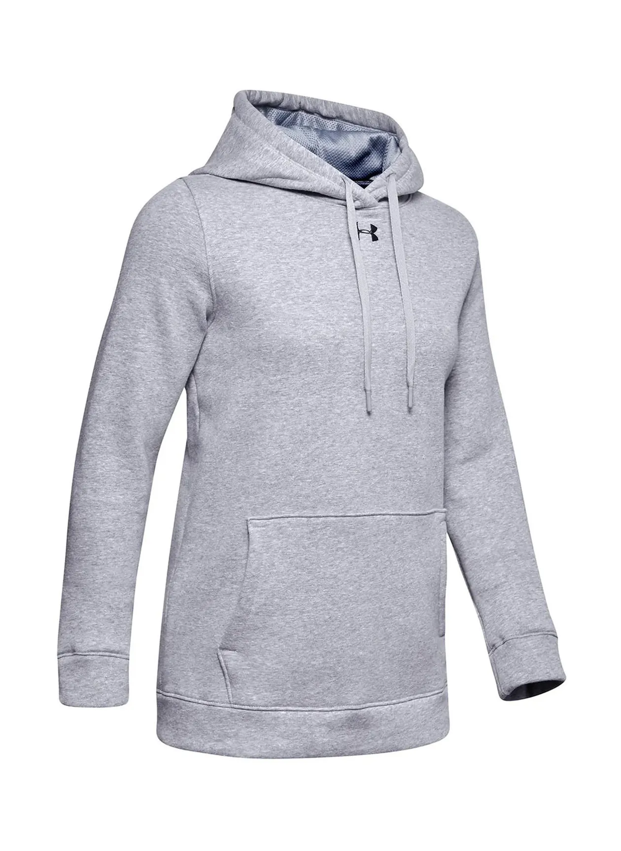 Under Armour Hustle Fleece Hoodie True Grey Heather / Black Women's 1300261