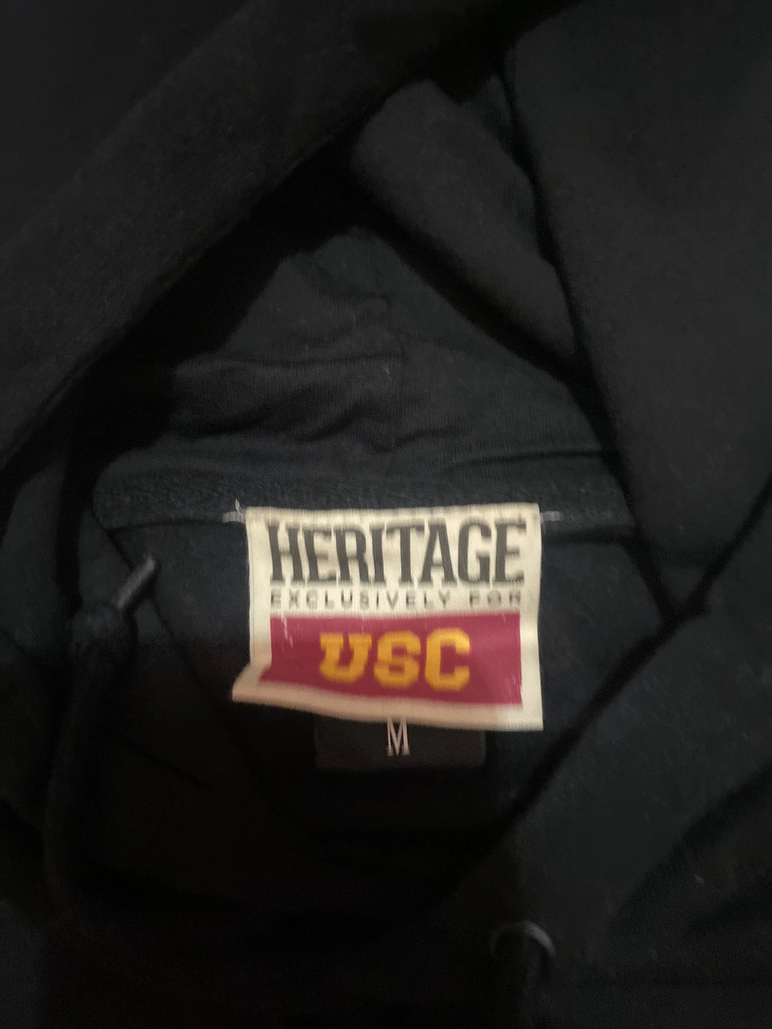 USC Trojans Heritage Fleece Black Youth Size Hoodie