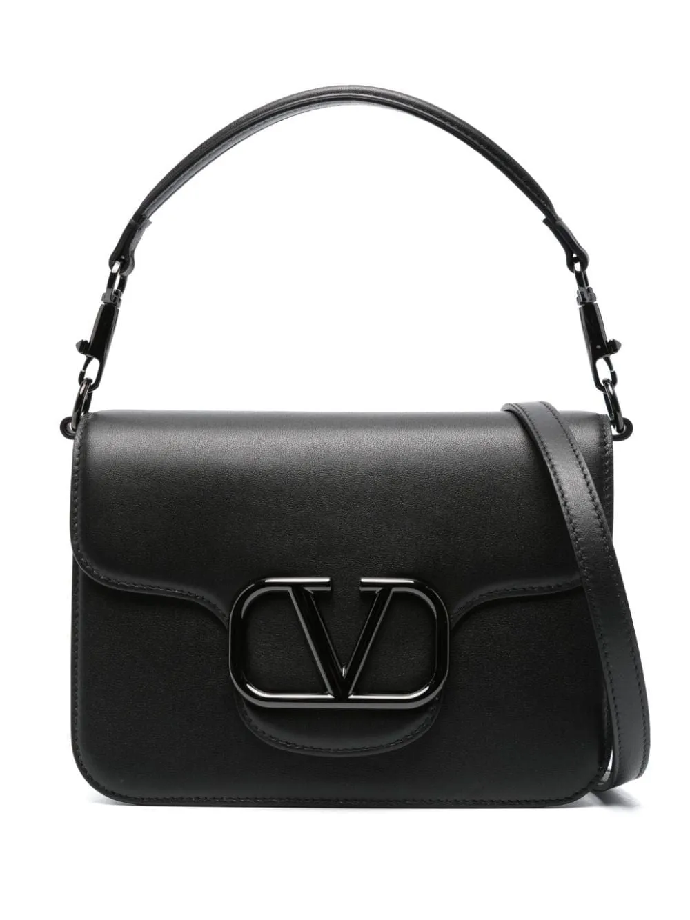 VALENTINO GARAVANI Stylish Black Calfskin Shoulder Handbag for Women - SS24 Collection