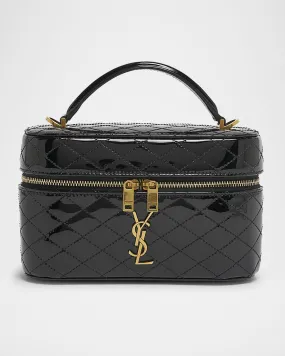 Vanity YSL Top-Handle Bag in Quilted Patent Leather