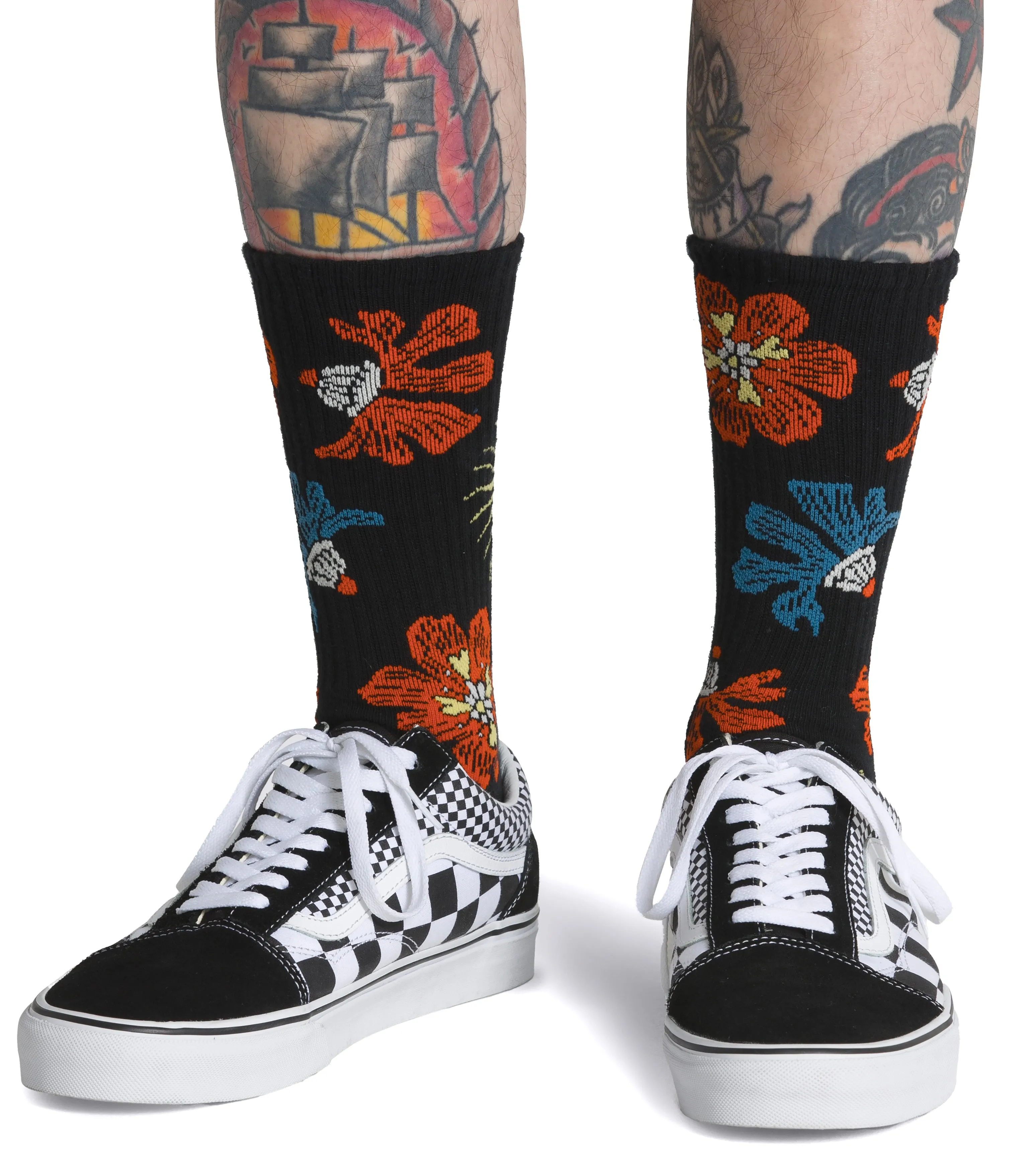 Vans Amusement 66 Crew Sock Black Floral