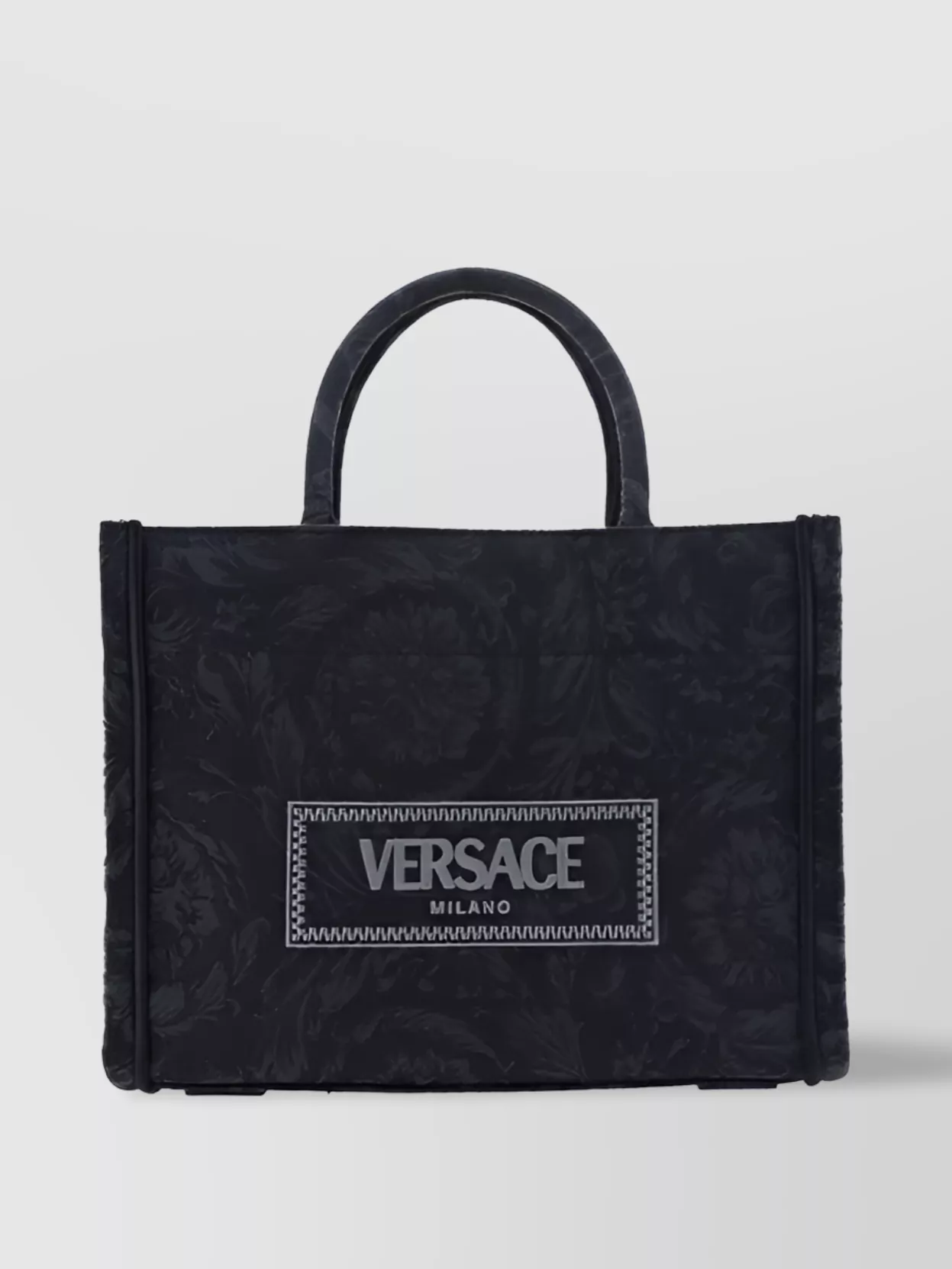 Versace   Athena floral jacquard handbag with gold hardware