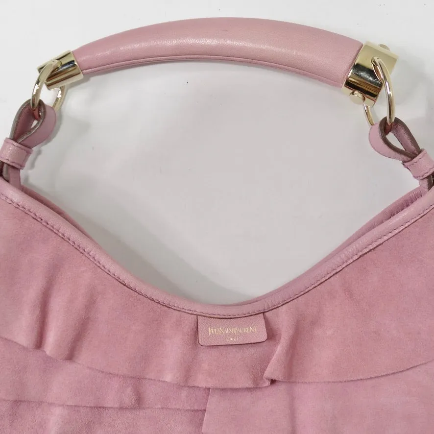 Vintage Tom Ford for Yves Saint Laurent Pink Suede Saint Tropez Handbag