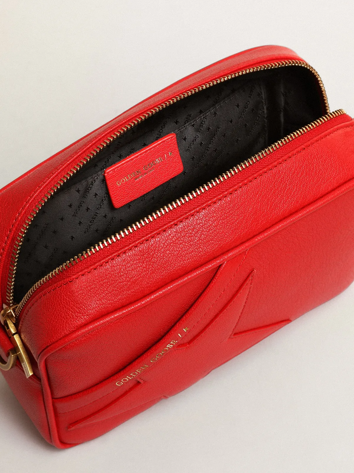 Women’s Star Bag in bright red leather