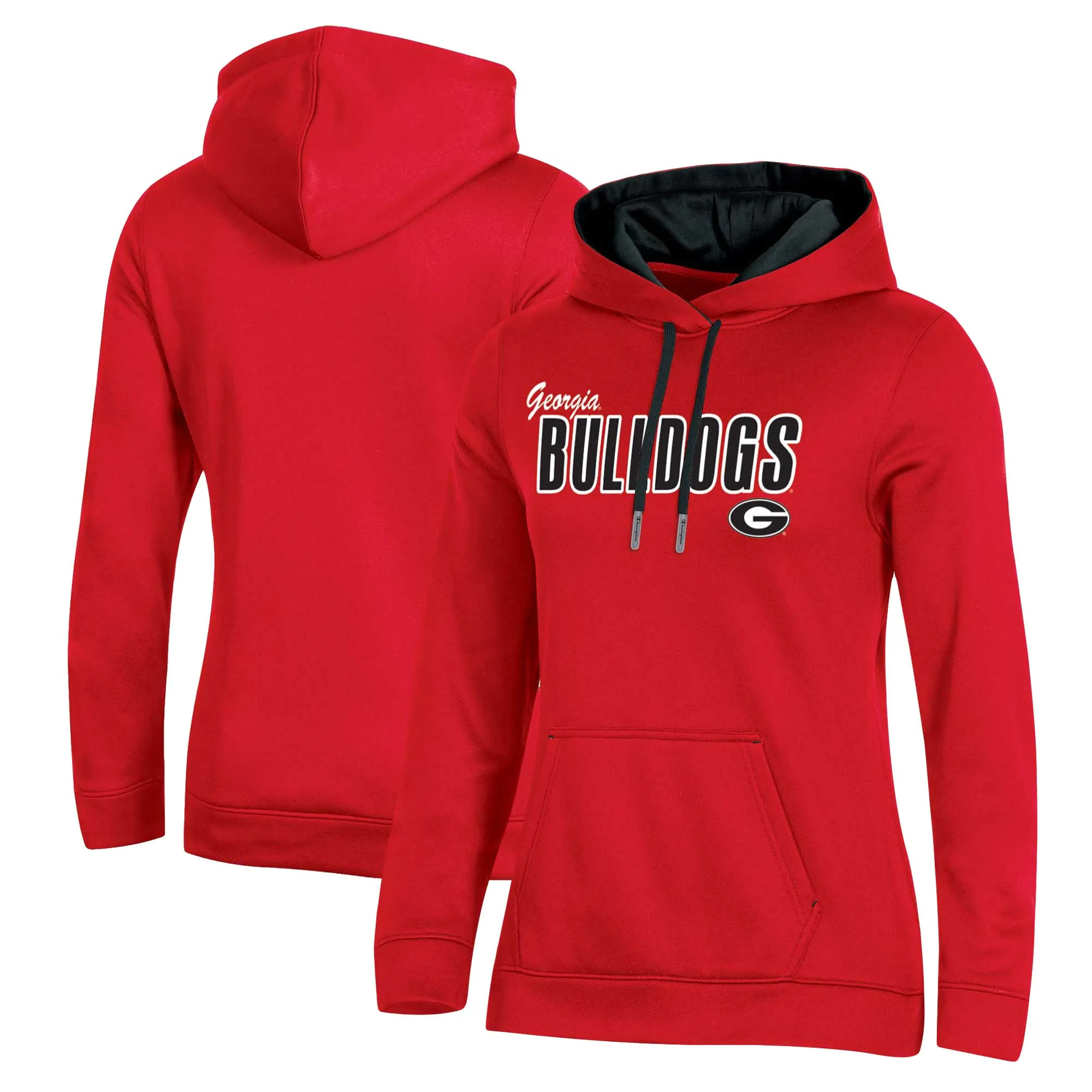 Women's Champion Red Georgia Bulldogs Team Pullover Hoodie