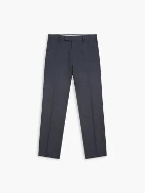 Wordsworth Woven in England Slim Fit Navy Micro Puppytooth Trousers