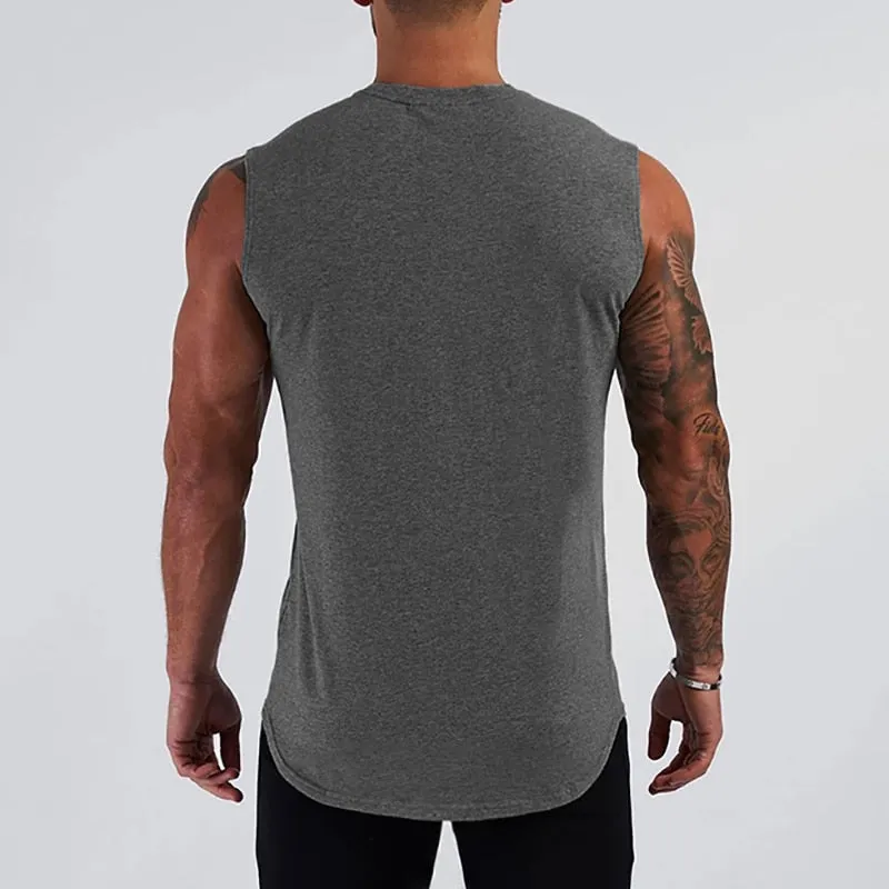 Xituodai Brand Gym Clothing V Neck Compression Sleeveless Shirt Fitness Mens Tank Top Cotton Bodybuilding Tanktop Workout Vest