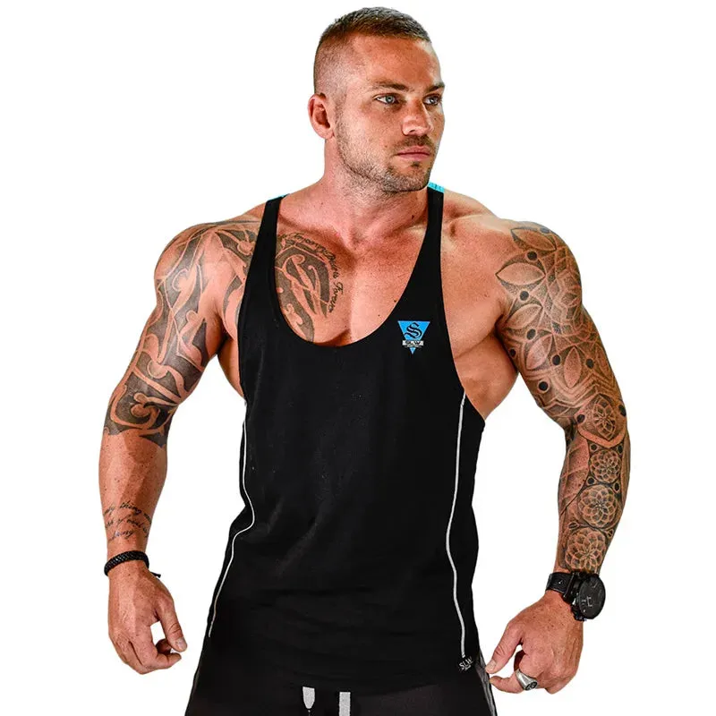 XituodaiMens Bodybuilding Tank top Gyms Fitness sleeveless shirt New Male Cotton clothing Fashion Singlet vest Undershirt vest f